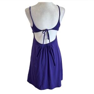 Susana Monaco Purple Scuba Tie Back Dress, Size Medium